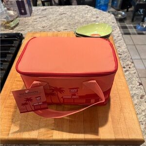 Trader Joe’s insulated coral lunch bag
